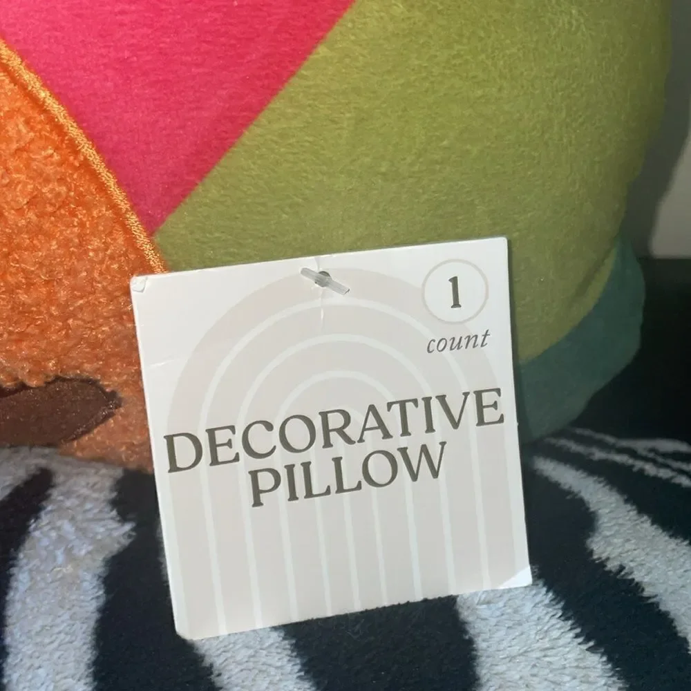 New with tags bullseye target colorful turkey decorative throw pillow
